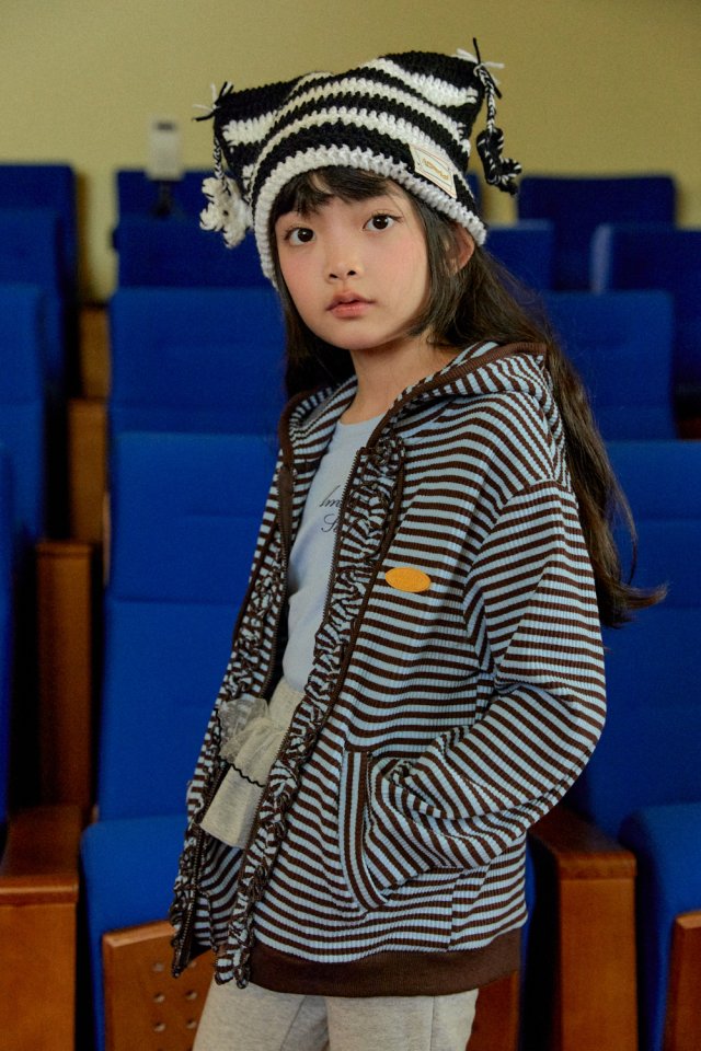 A-Market - Korean Children Fashion - #designkidswear - Frill Hooded Zip-Up (Kids) - 9