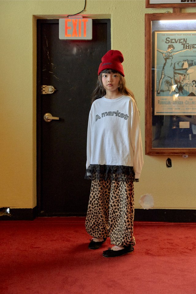 A-Market - Korean Children Fashion - #discoveringself - Leopard Piping Pants (Junior) - 12