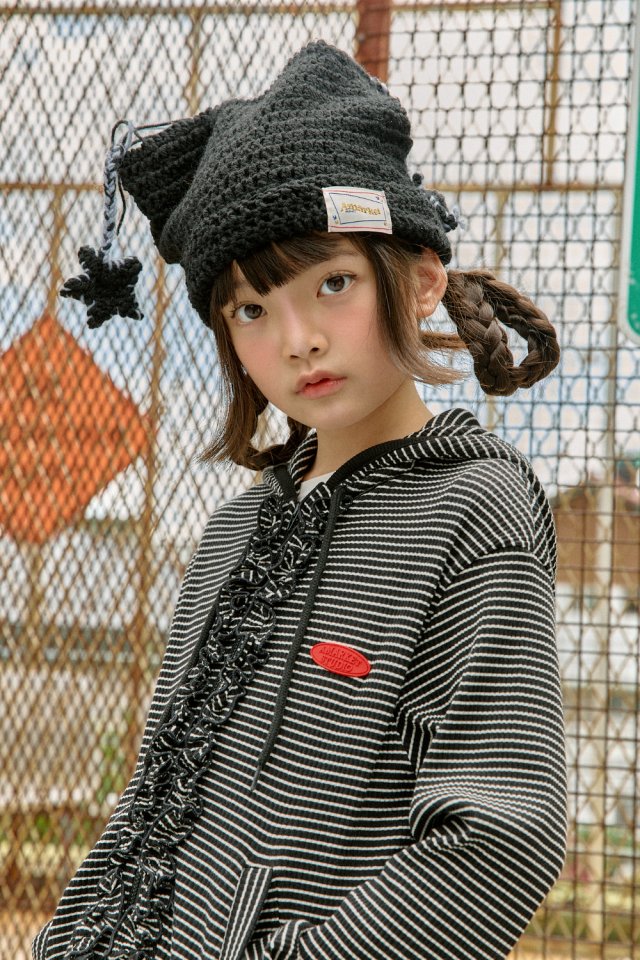 A-Market - Korean Children Fashion - #fashionkids - Frill Hooded Zip-Up (Kids) - 11