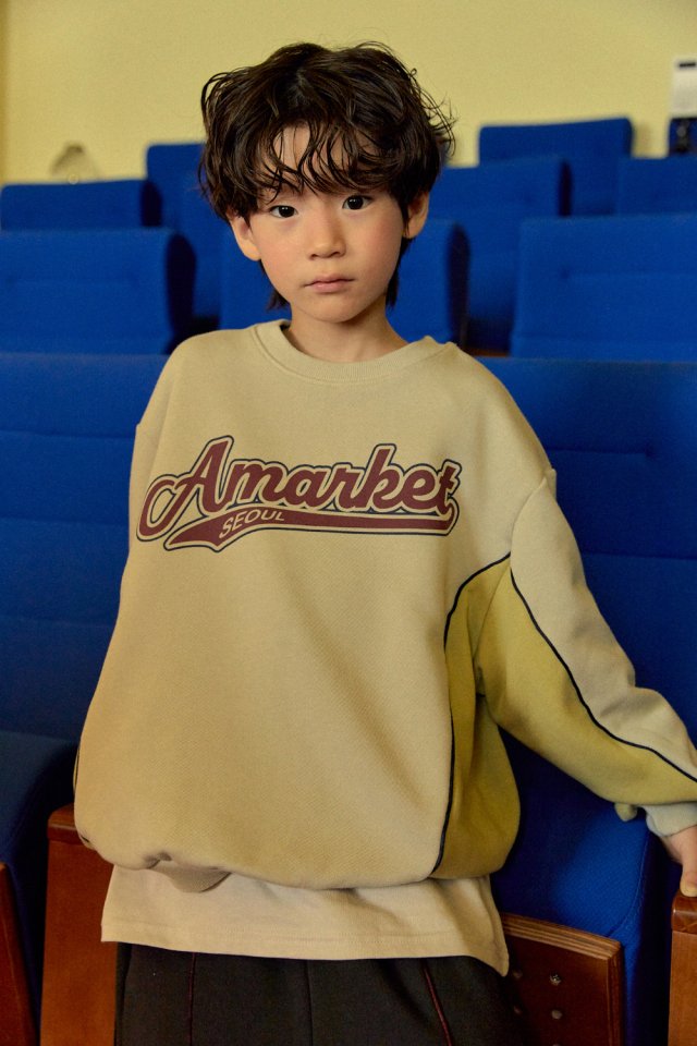 A-Market - Korean Children Fashion - #fashionkids - Combi Line Sweatshirt - 10