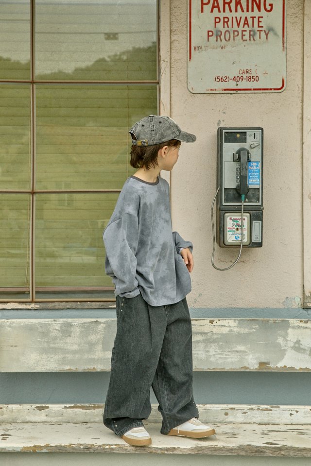 A-Market - Korean Children Fashion - #kidsshorts - Black Denim Carfender Pants - 9