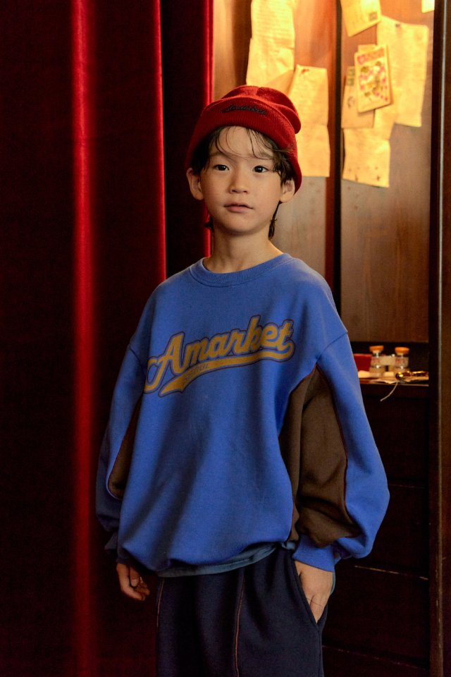 A-Market - Korean Children Fashion - #kidsshorts - Combi Line Sweatshirt - 11