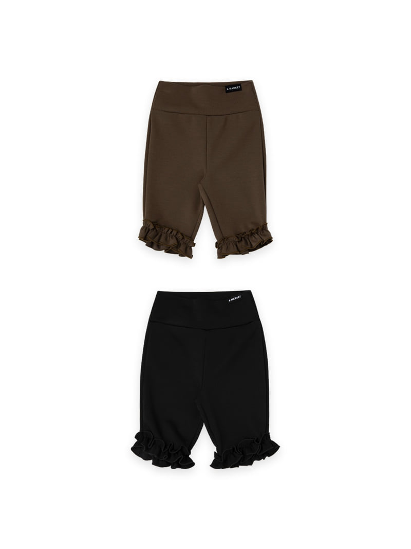 A-Market - Korean Children Fashion - #kidsstore - Ruffle Half Leggings