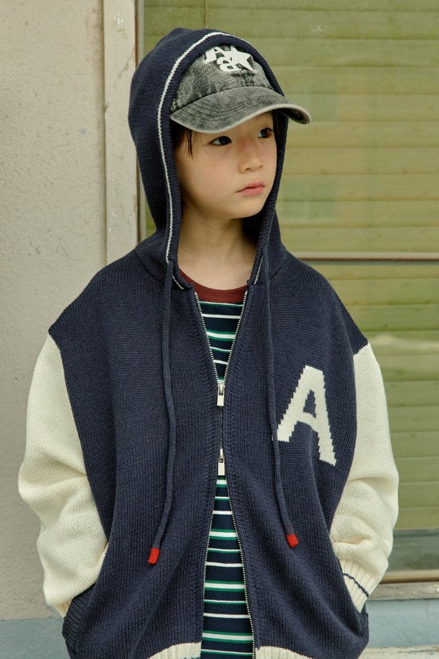 A-Market - Korean Children Fashion - #kidzfashiontrend - Hooded Knit Cardigan - 2