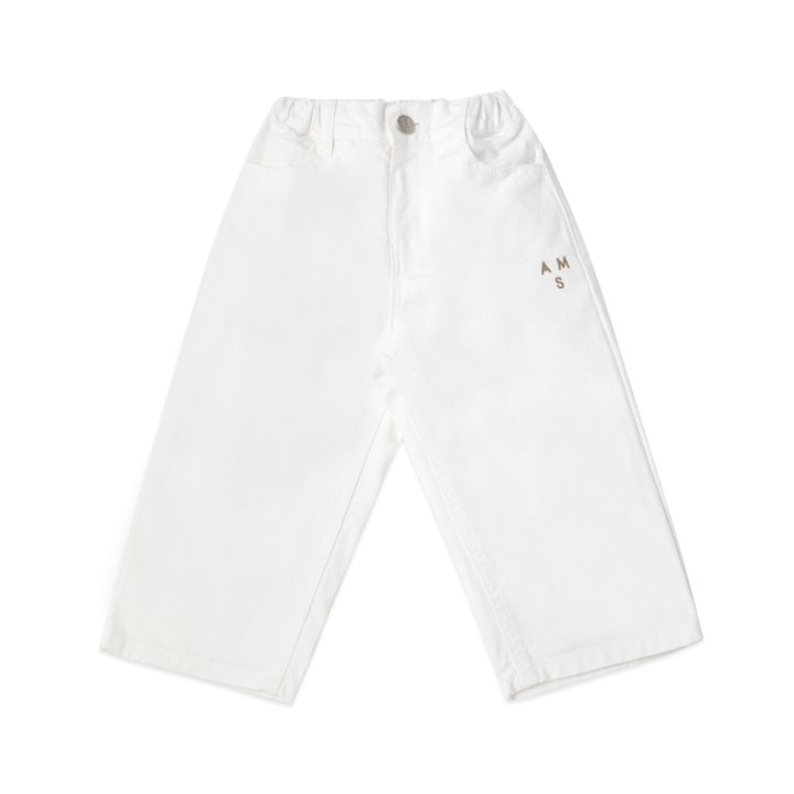 A-Market - Korean Children Fashion - #kidzfashiontrend - White Twill Pants - 5