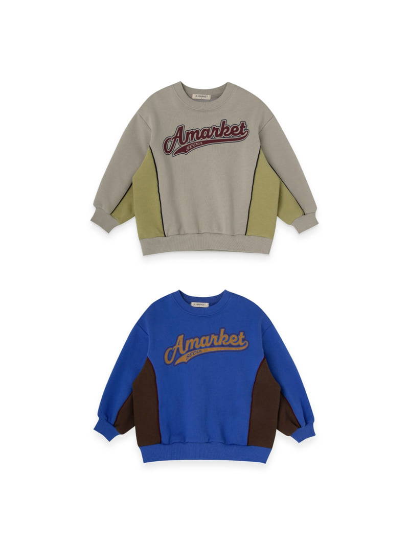A-Market - Korean Children Fashion - #littlefashionista - Combi Line Sweatshirt