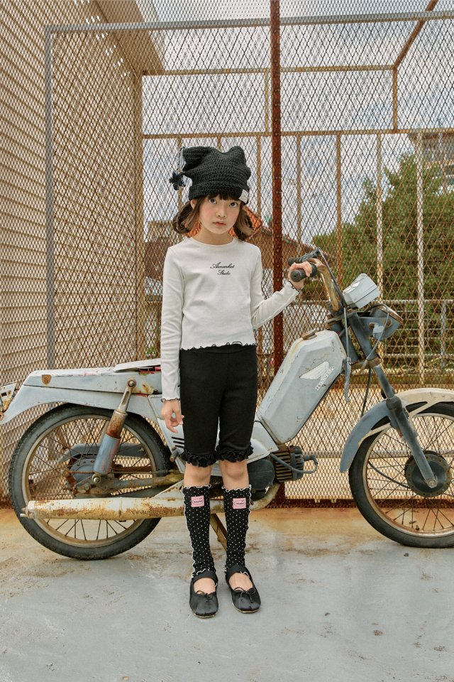 A-Market - Korean Children Fashion - #magicofchildhood - Ruffle Half Leggings - 5