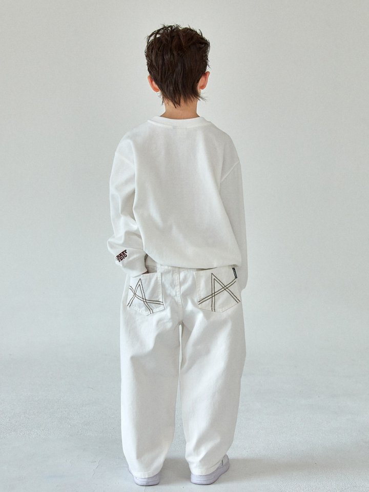 A-Market - Korean Children Fashion - #magicofchildhood - White Twill Pants - 8
