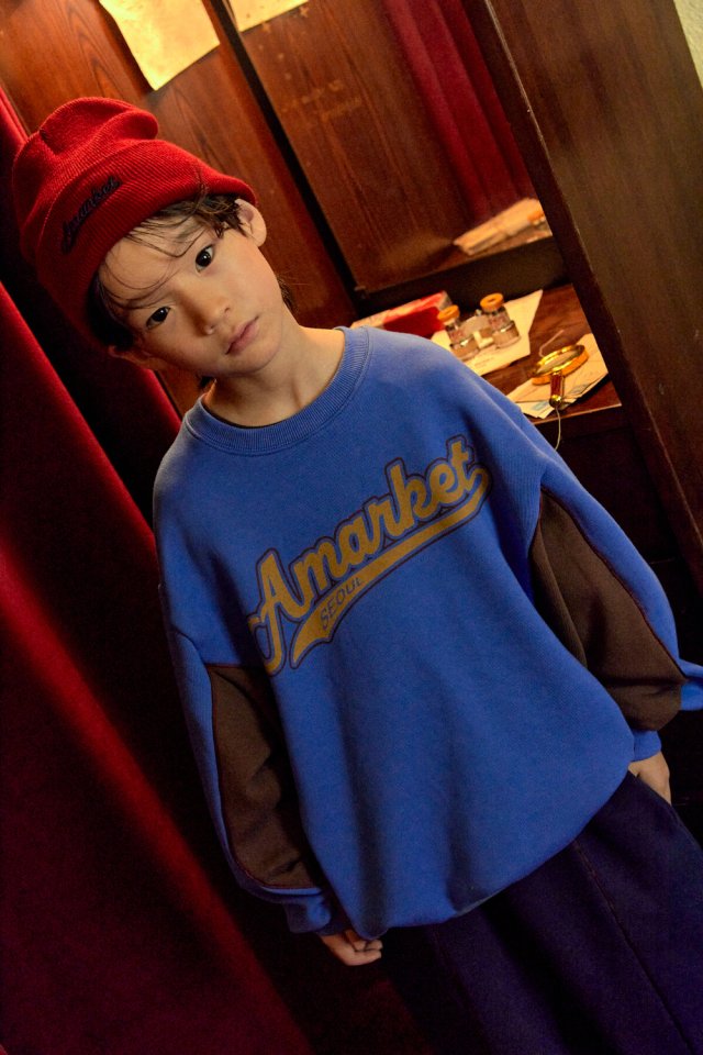 A-Market - Korean Children Fashion - #minifashionista - Combi Line Sweatshirt - 3