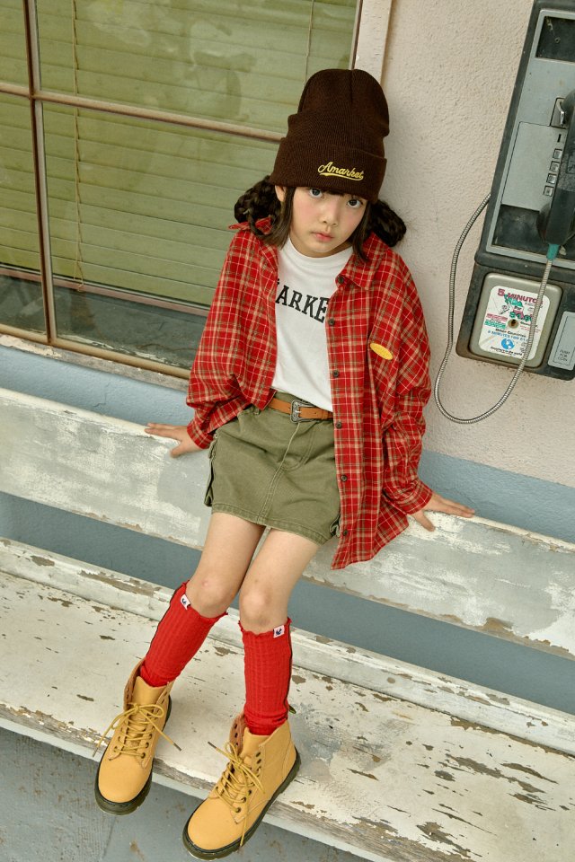 A-Market - Korean Children Fashion - #minifashionista - Cargo Skirt - 3