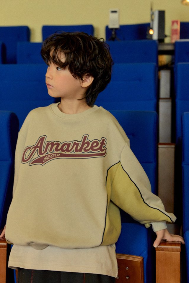 A-Market - Korean Children Fashion - #minifashionista - Combi Line Sweatshirt - 4
