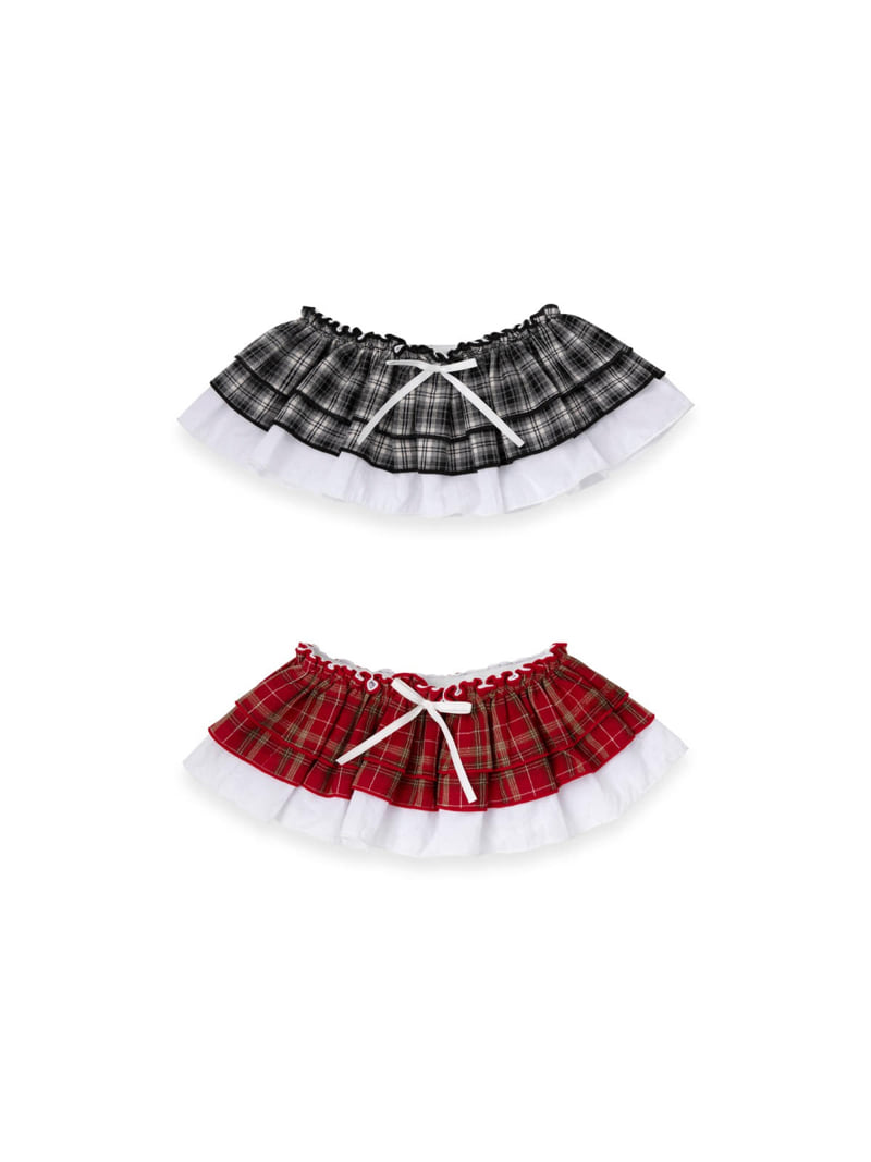 A-Market - Korean Children Fashion - #prettylittlegirls - Tutu Check Skirt