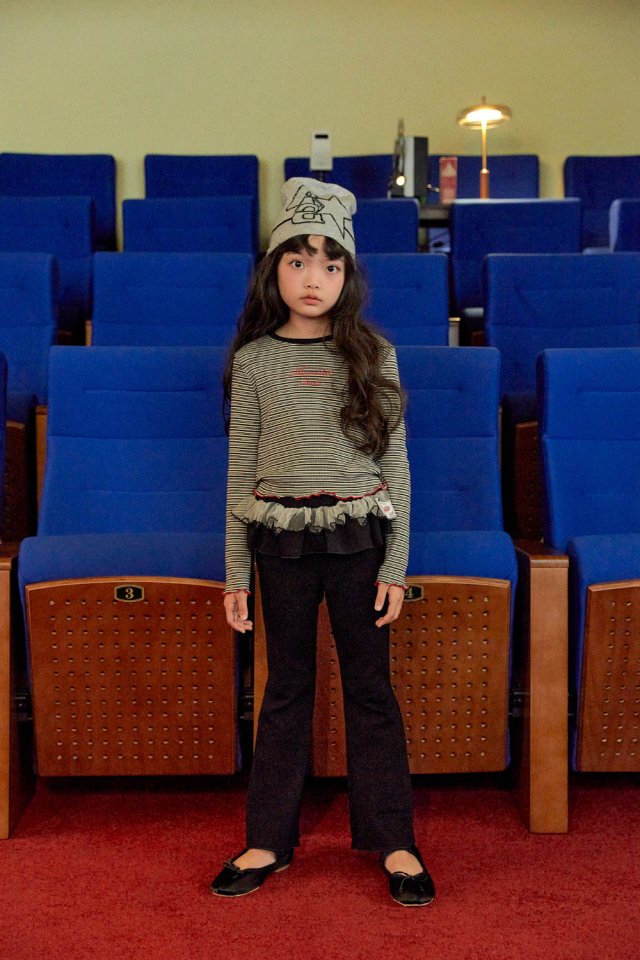 A-Market - Korean Children Fashion - #prettylittlegirls - Stripe Slim Tee - 8