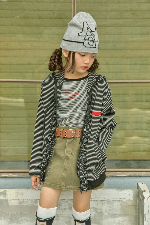 A-Market - Korean Children Fashion - #stylishchildhood - Stripe Slim Tee - 11
