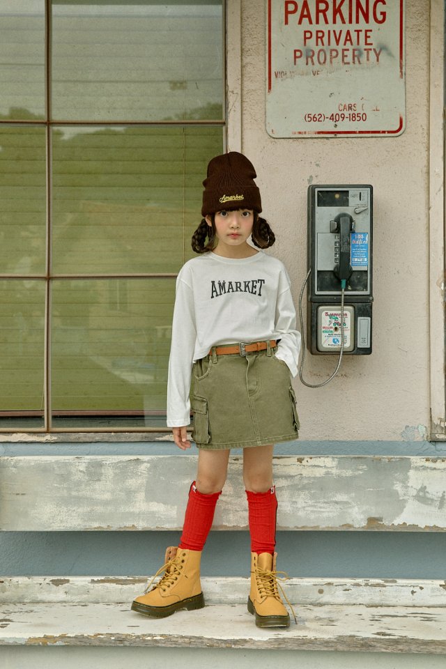A-Market - Korean Children Fashion - #todddlerfashion - Cargo Skirt - 5