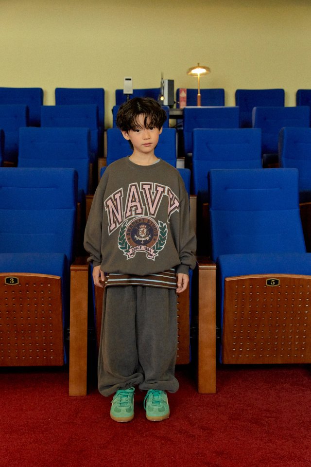 A-Market - Korean Children Fashion - #prettylittlegirls - Navy Sweatshirt - 4
