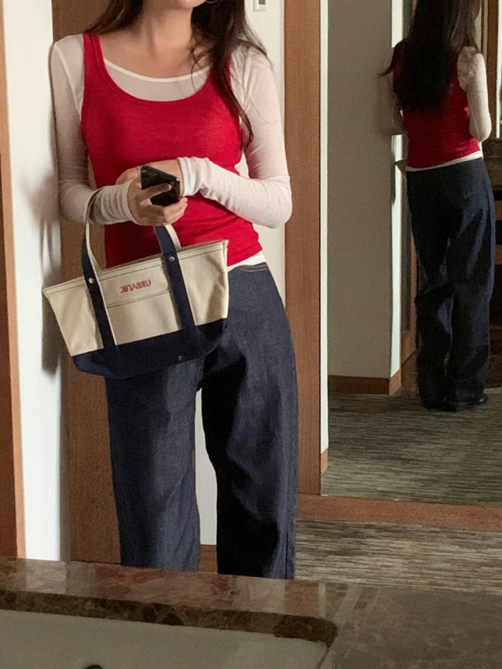 Afarrier - Korean Women Fashion - #momslook - Round Sleeveless Set Top - 7