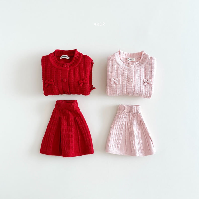 Aker - Korean Children Fashion - #Kfashion4kids - Ribbon Cardigan Set - 9