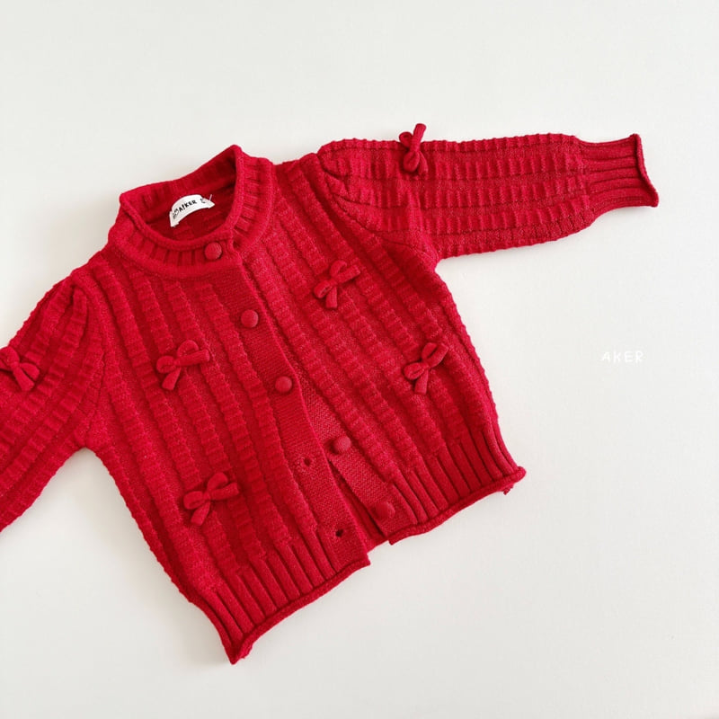 Aker - Korean Children Fashion - #childofig - Ribbon Cardigan Set