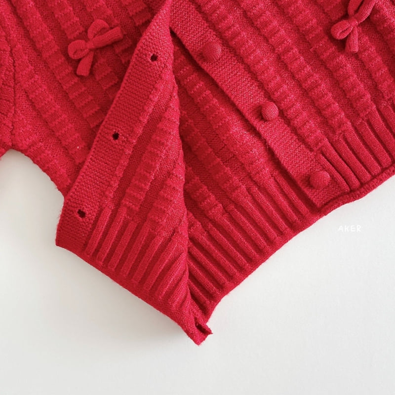 Aker - Korean Children Fashion - #childrensboutique - Ribbon Cardigan Set - 2