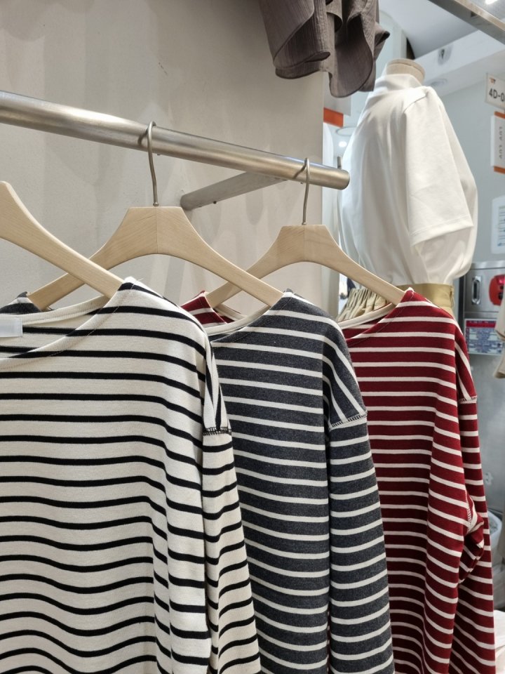 Allu - Korean Women Fashion - #momslook - Sate Stripe Tee - 2