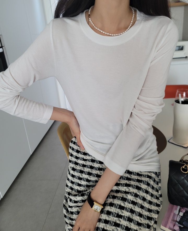 Allu - Korean Women Fashion - #momslook - Wool Round Tee - 7
