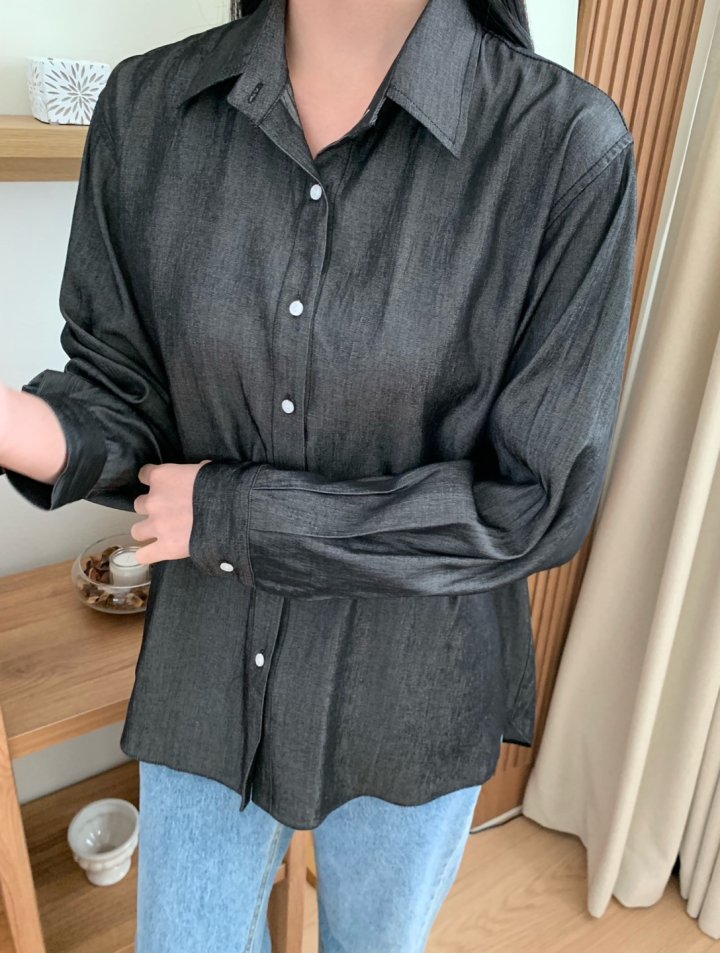 Allu - Korean Women Fashion - #momslook - Tencel Denim Shirt - 11
