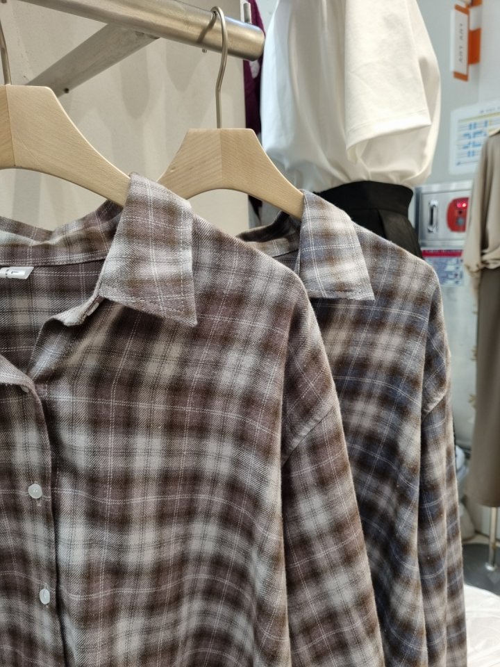 Allu - Korean Women Fashion - #momslook - Slow Check Shirt - 3