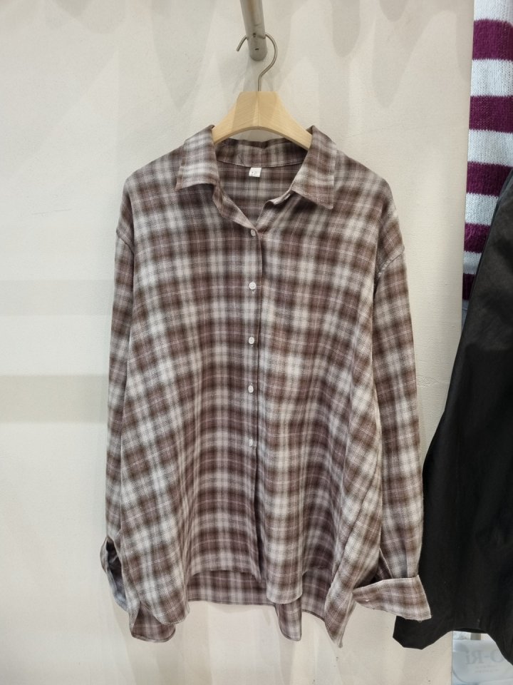 Allu - Korean Women Fashion - #momslook - Slow Check Shirt - 5