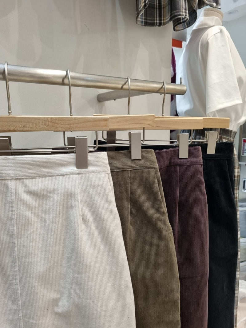Allu - Korean Women Fashion - #momslook - Corduroy Span Skirt - 7