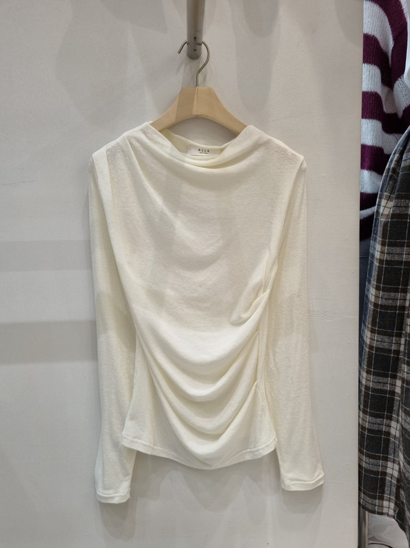 Allu - Korean Women Fashion - #pursuepretty - Angora Shirring Tee - 5
