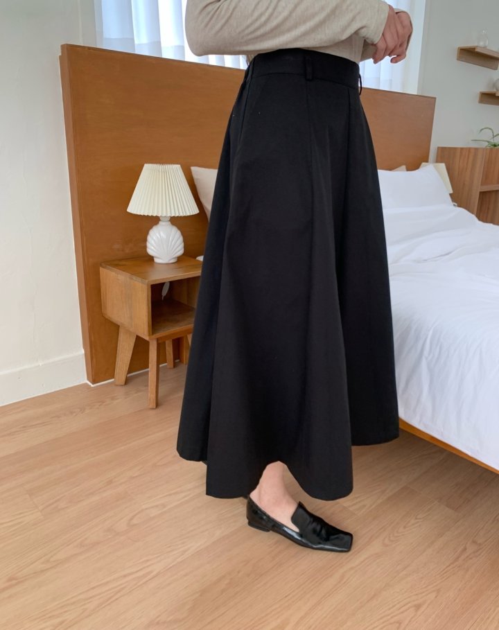 Allu - Korean Women Fashion - #restrostyle - Autumn Bio Linen Skirt - 7