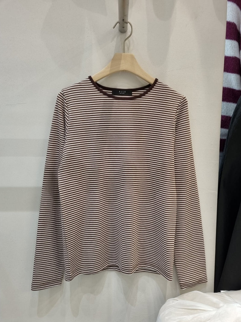 Allu - Korean Women Fashion - #restrostyle - Soft Stripe Tee - 5