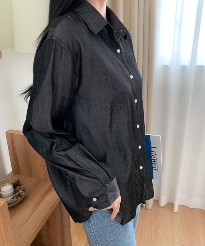 Allu - Korean Women Fashion - #shopsmall - Tencel Denim Shirt - 8