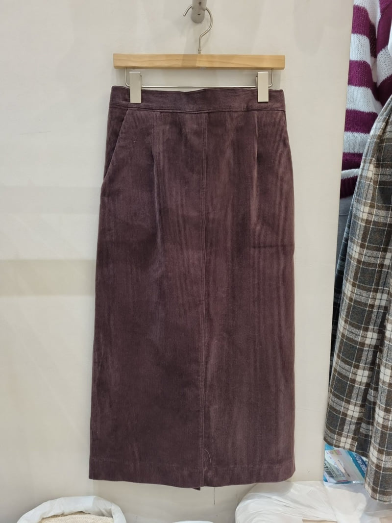 Allu - Korean Women Fashion - #thelittlethings - Corduroy Span Skirt - 6