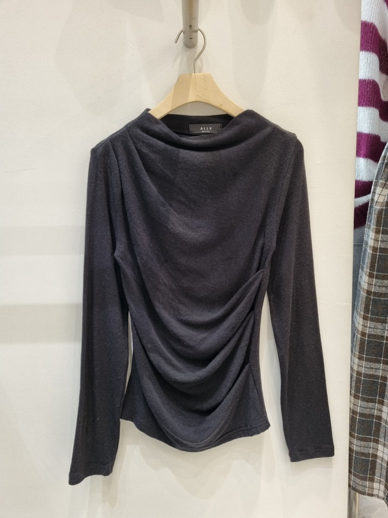 Allu - Korean Women Fashion - #vintageinspired - Angora Shirring Tee - 3