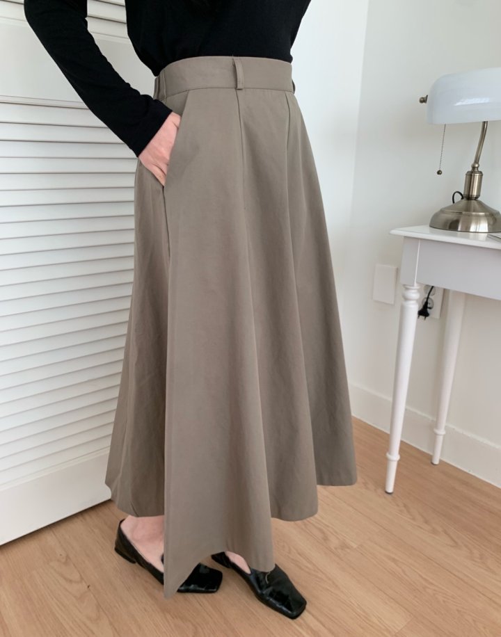 Allu - Korean Women Fashion - #vintagekidsstyle - Autumn Bio Linen Skirt - 5
