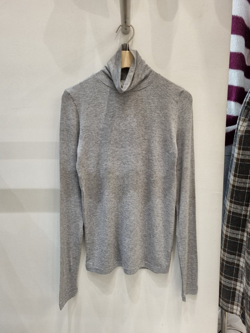 Allu - Korean Women Fashion - #vintageinspired - Wool Turtleneck Tee - 4