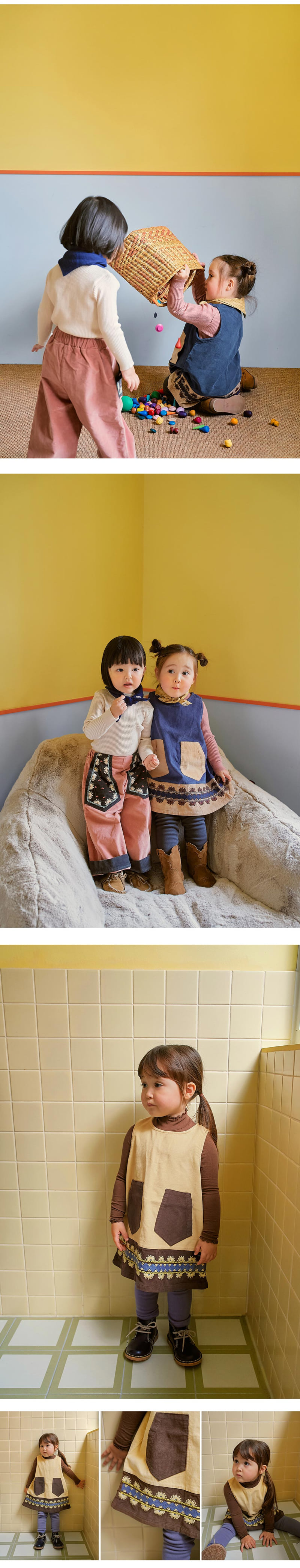 Amber - Korean Children Fashion - #childofig - Novelly Embroidered One-piece - 3