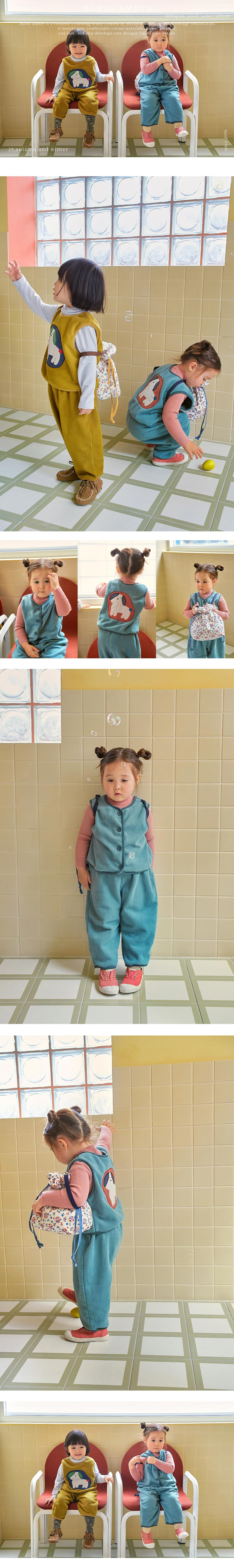Amber - Korean Children Fashion - #childofig - Cami Fleece Vest - 2