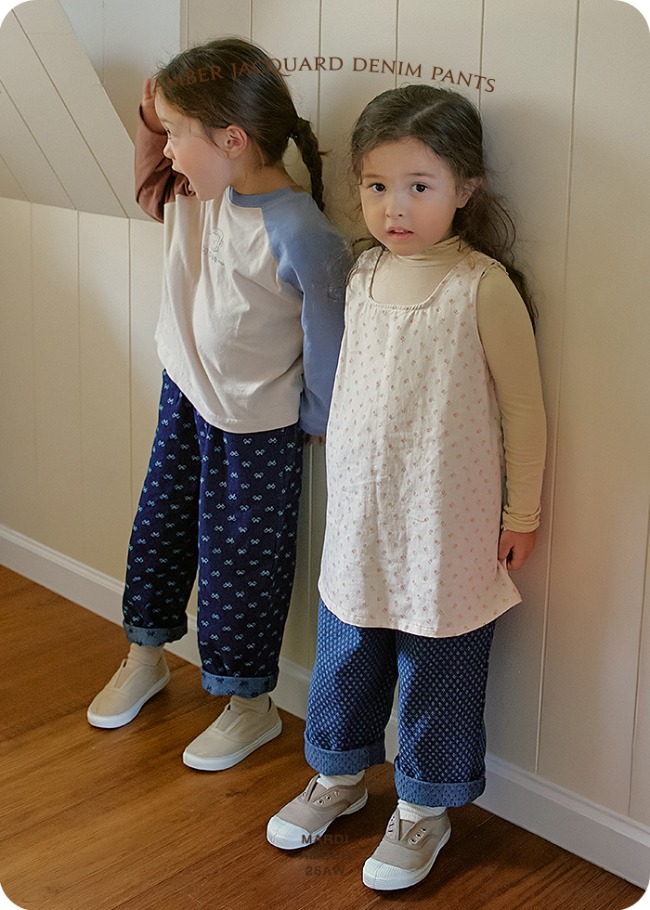Amber - Korean Children Fashion - #discoveringself - Jacquard Denim Pants