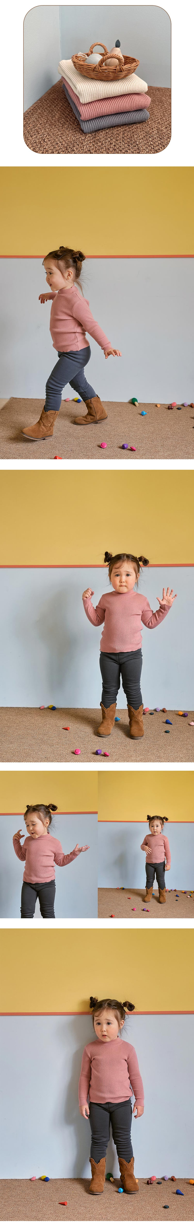 Amber - Korean Children Fashion - #fashionkids - Molne Ribbed Knit Tee - 4
