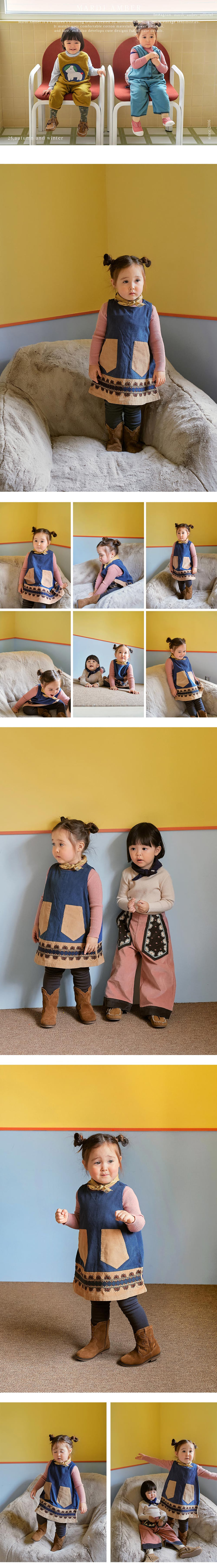 Amber - Korean Children Fashion - #stylishchildhood - Novelly Embroidered One-piece - 2