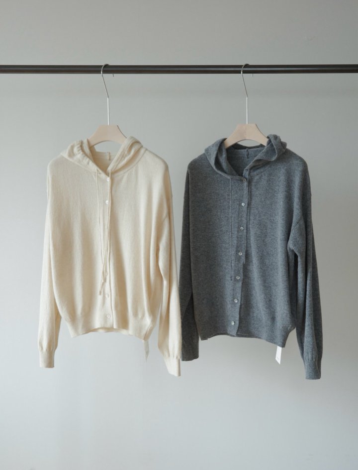 Amygrace - Korean Women Fashion - #momslook - Poco Hood Knit Cardigan - 12