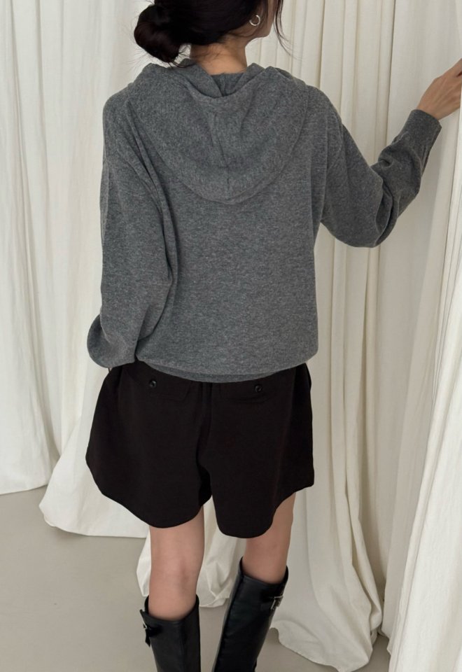 Amygrace - Korean Women Fashion - #momslook - Poco Hood Knit Cardigan - 8
