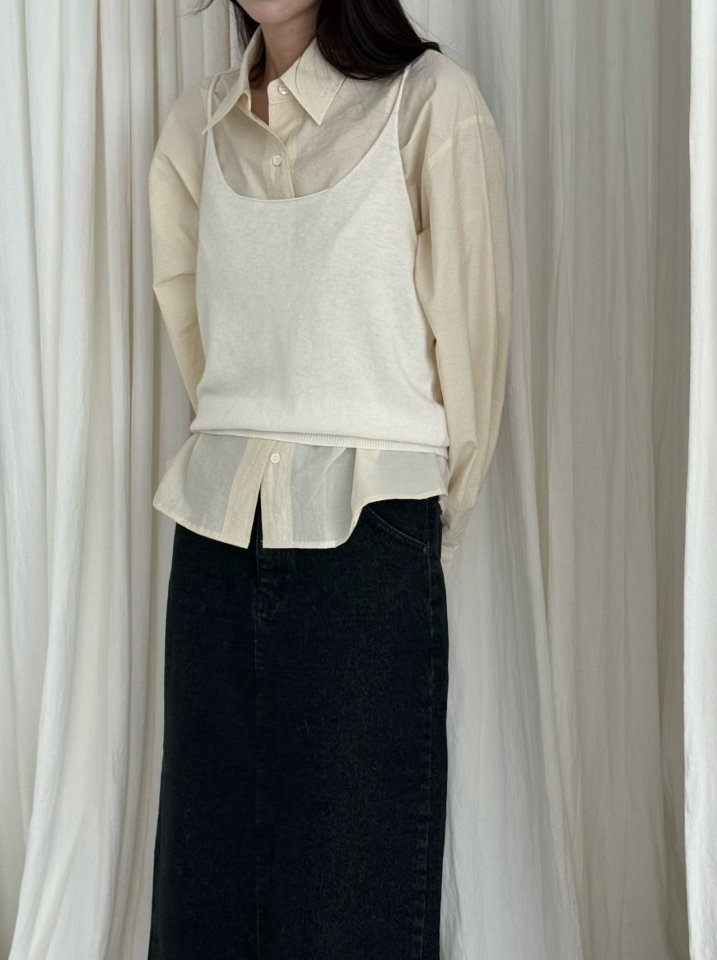 Amygrace - Korean Women Fashion - #momslook - Napolie Shirt - 8
