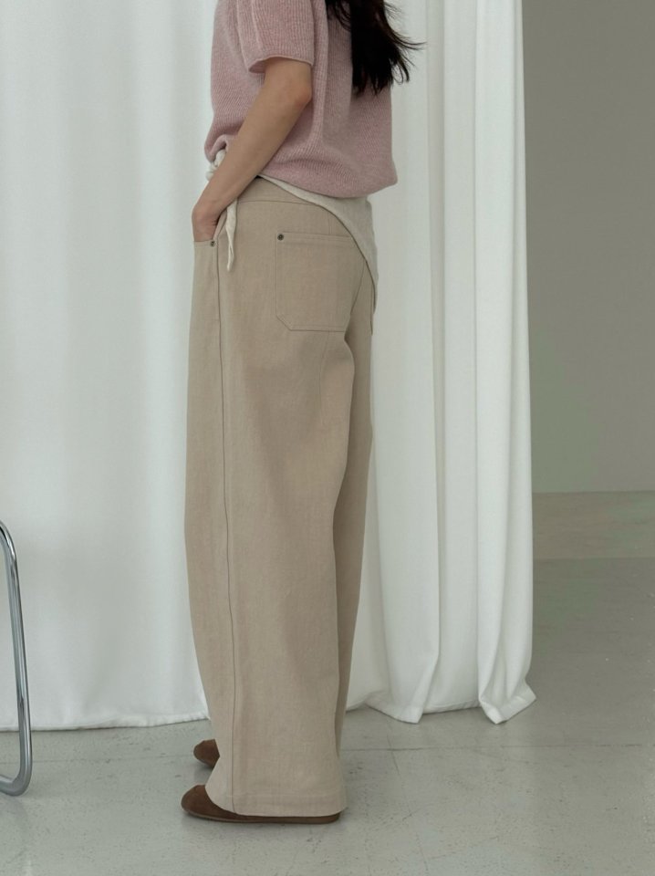 Amygrace - Korean Women Fashion - #pursuepretty - Ribette Cotton Pants - 4