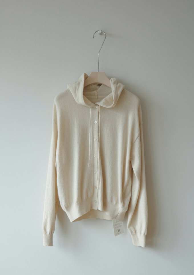 Amygrace - Korean Women Fashion - #romanticstyle - Poco Hood Knit Cardigan - 2