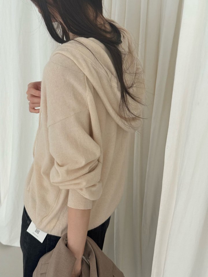 Amygrace - Korean Women Fashion - #shopsmall - Poco Hood Knit Cardigan - 3