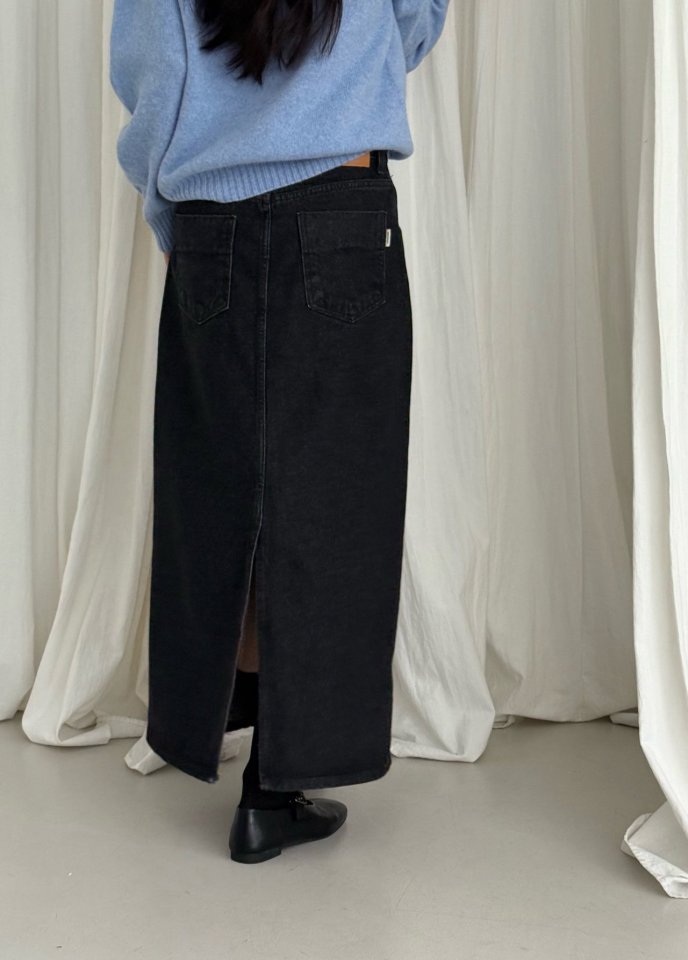Amygrace - Korean Women Fashion - #shopsmall - Marchell Denim Maxi Skirt - 2